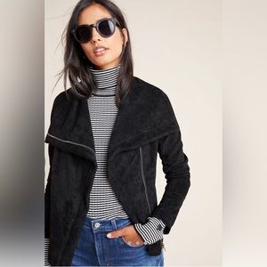 Anthropologie BLANK NYC Irina Sueded Moto Jacket